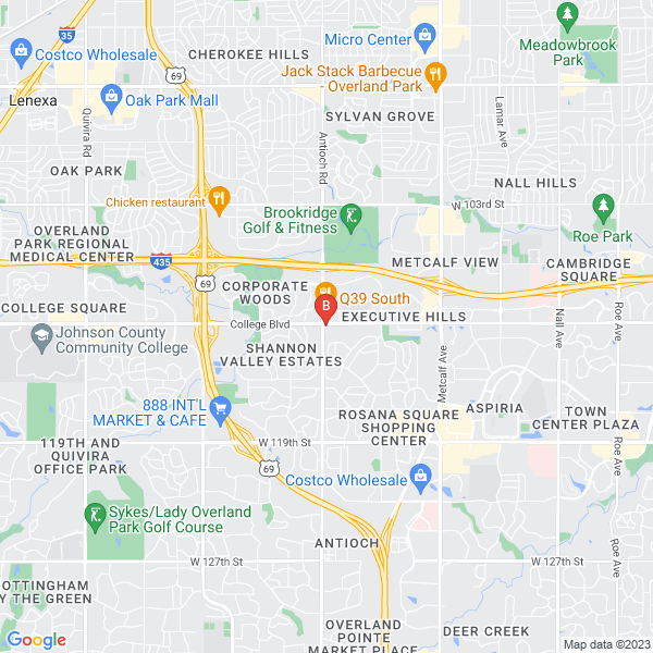 KC Foot Care location map: 8695 College Blvd #220, Overland Park, KS